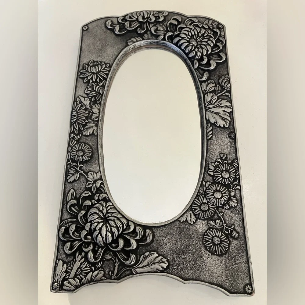 Floral Pewter Wall Mirror